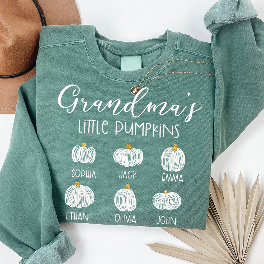 Grandma's Little Pumpkins And Grandkids Sweatshirt
