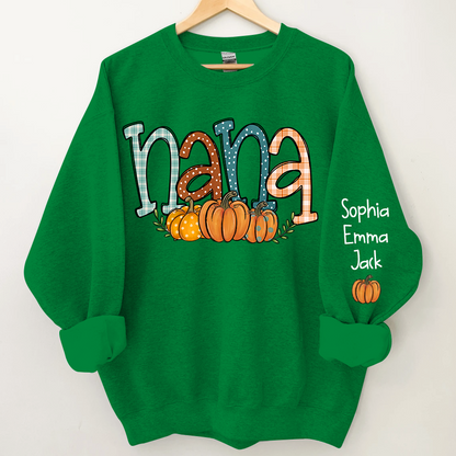 Nana Pumpkin And Grandkids Autumn Sweatshirt