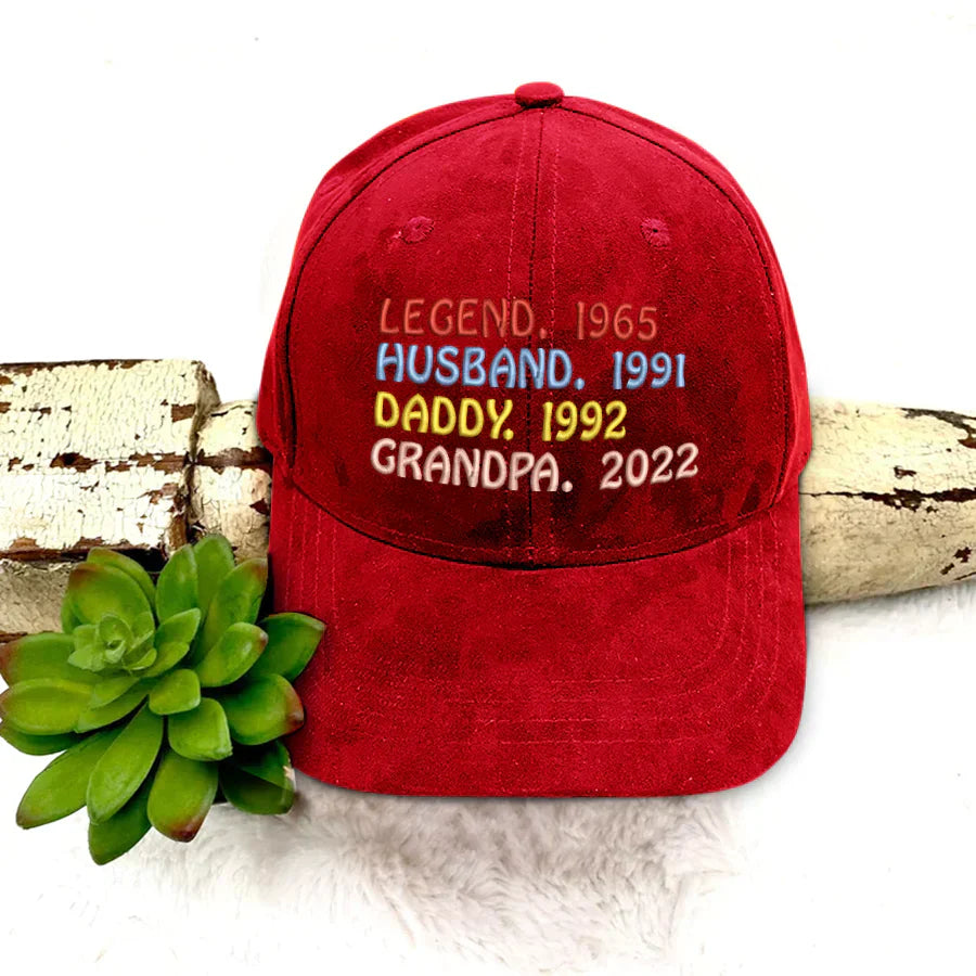 Godmerch Legend Husband Daddy Grandpa, Custom Nickname Embroidery Cap