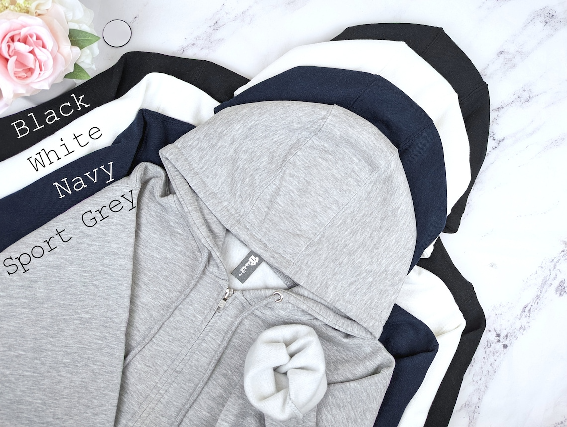 Personalized Grandpa Grandma Zip Hoodie Set With Names On Sleeves, Custom Embroidered Grandparents Matching Hoodies, Family Name Apparel Keepsake Est Year Design