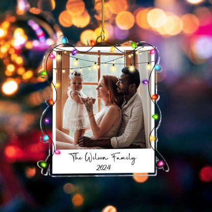 Custom Family Photo Ornament 2025 – Personalized Family Picture Keepsake, Big Family Christmas Ornament & Holiday Tree Decoration