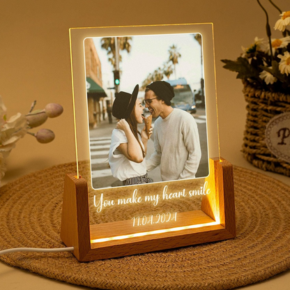 Peronalized Photo Night Light, Custom Photo Collage Frame Lamp, Wedding Gift for Couple, Gift for Mom, Valentines Day Gift, Anniversary Gift