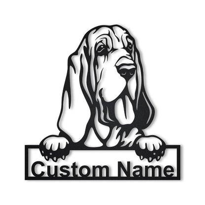 Personalized Bloodhound Dog Metal Sign Art, Custom Bloodhound Dog Metal Sign, Bloodhound Dog Dog Gifts Funny