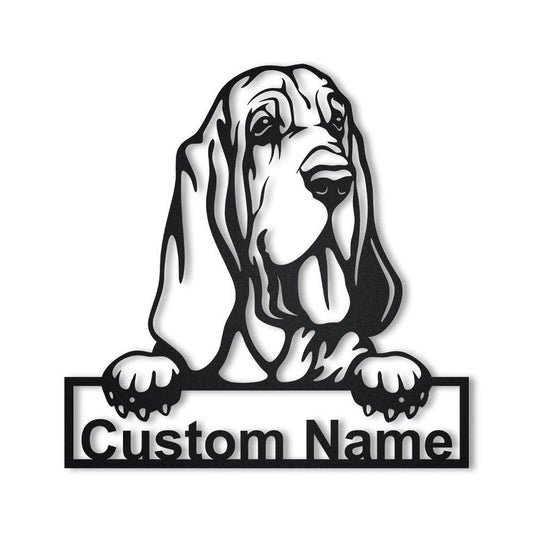 Personalized Bloodhound Dog Metal Sign Art, Custom Bloodhound Dog Metal Sign, Bloodhound Dog Dog Gifts Funny