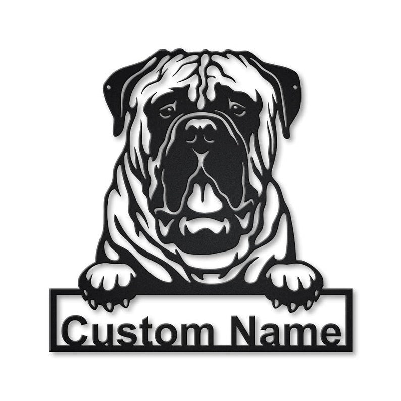 Personalized Bullmastiff Dog Metal Sign Art, Custom Bullmastiff Dog Metal Sign, Bullmastiff Dog Gifts Funny