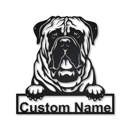 Personalized Bullmastiff Dog Metal Sign Art, Custom Bullmastiff Dog Metal Sign, Bullmastiff Dog Gifts Funny