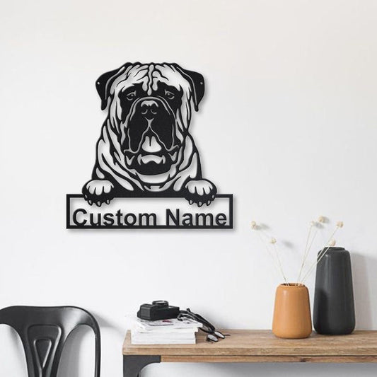 Personalized Bullmastiff Dog Metal Sign Art, Custom Bullmastiff Dog Metal Sign, Bullmastiff Dog Gifts Funny