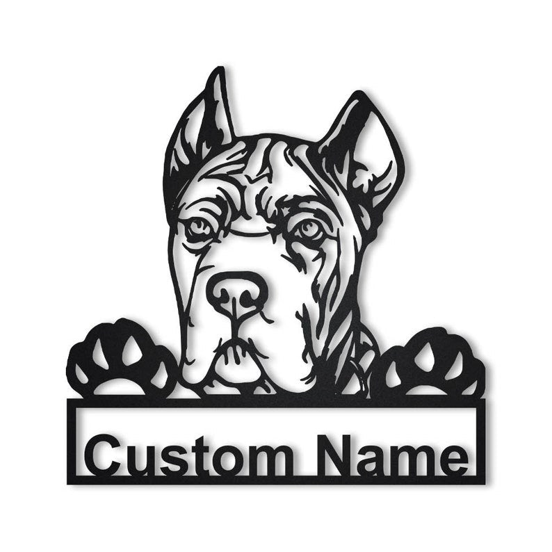 Personalized Cane Corso Dog Metal Sign Art, Custom Cane Corso Dog Metal Sign, Dog Gift, Birthday Gift, Animal Funny