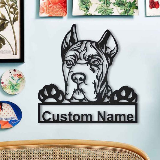 Personalized Cane Corso Dog Metal Sign Art, Custom Cane Corso Dog Metal Sign, Dog Gift, Birthday Gift, Animal Funny
