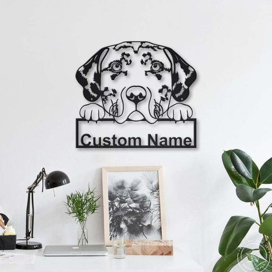 Personalized Catahoula Leopard Dog Metal Sign Art, Custom Catahoula Leopard Dog Metal Sign, Dog Gift