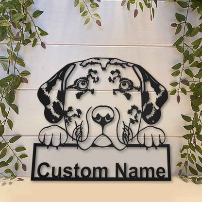 Personalized Catahoula Leopard Dog Metal Sign Art, Custom Catahoula Leopard Dog Metal Sign, Dog Gift