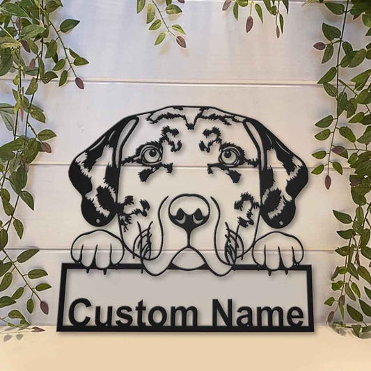 Personalized Catahoula Leopard Dog Metal Sign Art, Custom Catahoula Leopard Dog Metal Sign, Dog Gift