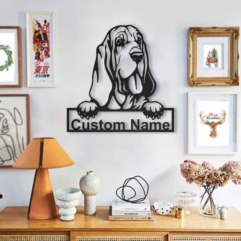 Personalized Bloodhound Dog Metal Sign Art, Custom Bloodhound Dog Metal Sign, Bloodhound Dog Dog Gifts Funny