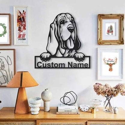 Personalized Bloodhound Dog Metal Sign Art, Custom Bloodhound Dog Metal Sign, Bloodhound Dog Dog Gifts Funny