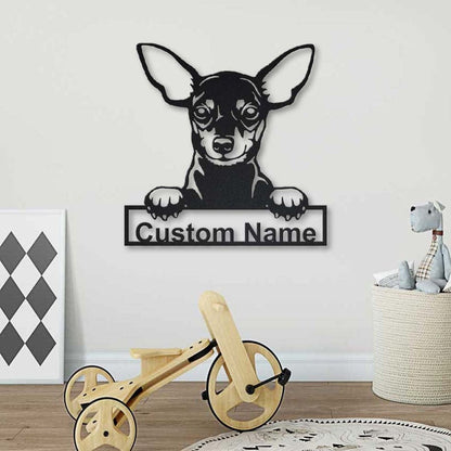 Personalized Miniature Pinscher Dog Metal Sign Art, Custom Miniature Pinscher Metal Sign, Birthday Gift