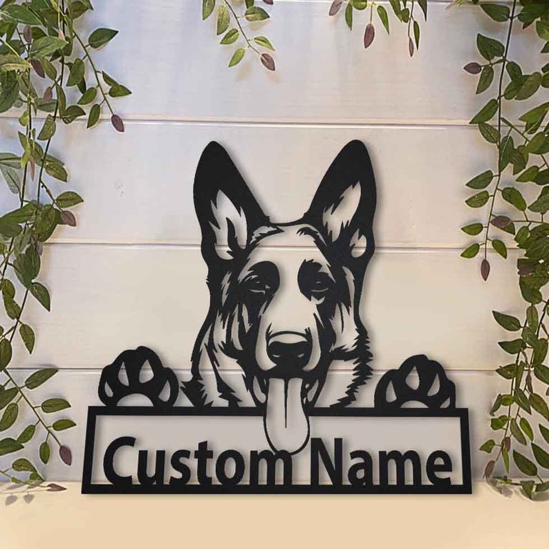 Personalized German Shepherd Dog Metal Sign Art, Custom German Shepherd Dog Metal Sign, Animal Funny