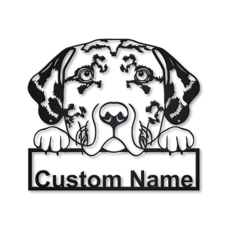 Personalized Catahoula Leopard Dog Metal Sign Art, Custom Catahoula Leopard Dog Metal Sign, Dog Gift