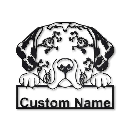 Personalized Catahoula Leopard Dog Metal Sign Art, Custom Catahoula Leopard Dog Metal Sign, Dog Gift