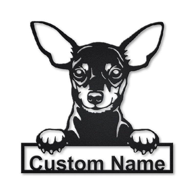 Personalized Miniature Pinscher Dog Metal Sign Art, Custom Miniature Pinscher Metal Sign, Birthday Gift