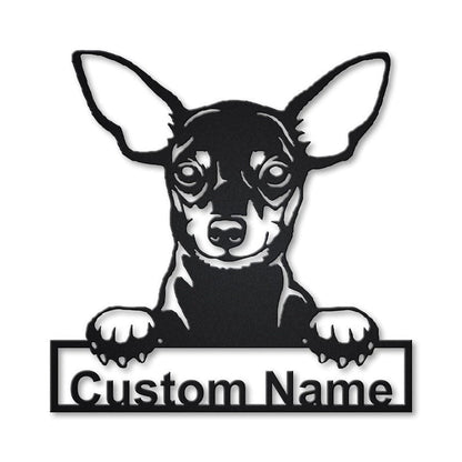 Personalized Miniature Pinscher Dog Metal Sign Art, Custom Miniature Pinscher Metal Sign, Birthday Gift