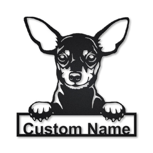 Personalized Miniature Pinscher Dog Metal Sign Art, Custom Miniature Pinscher Metal Sign, Birthday Gift