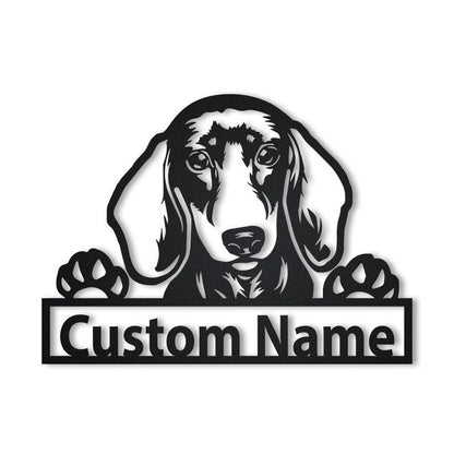 Personalized Dachshund Dog Metal Sign Art, Custom Dachshund Dog Metal Sign, Animal Funny, Father's Day Gift, Pet Gift