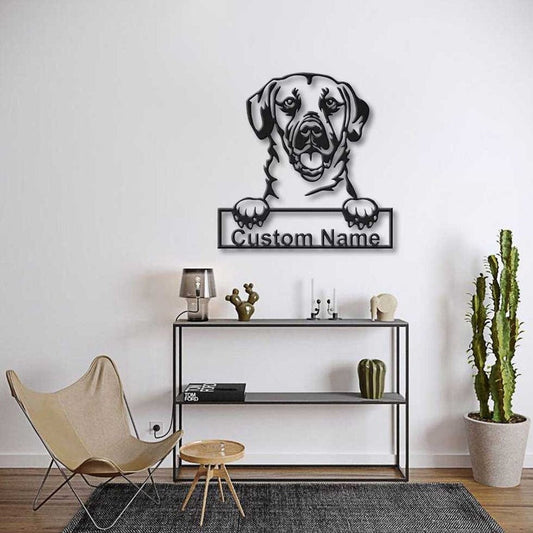 Personalized Black Mouth Cur Dog Metal Sign Art, Custom Black Mouth Cur Dog Metal Sign, Father's Day Gift