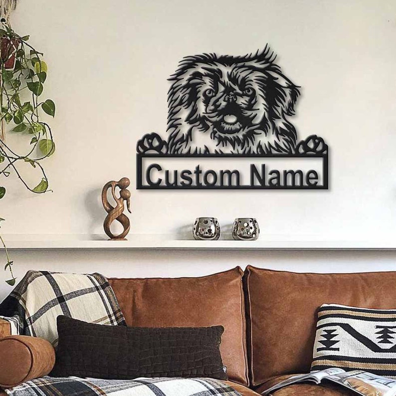 Personalized Pekingese Dog Metal Sign Art, Custom Pekingese Dog Metal Sign, Dog Gift, Birthday Gift, Animal Funny