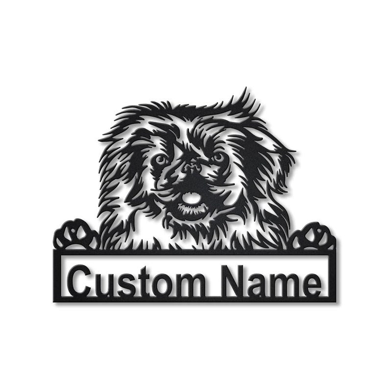 Personalized Pekingese Dog Metal Sign Art, Custom Pekingese Dog Metal Sign, Dog Gift, Birthday Gift, Animal Funny