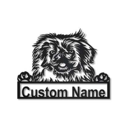 Personalized Pekingese Dog Metal Sign Art, Custom Pekingese Dog Metal Sign, Dog Gift, Birthday Gift, Animal Funny