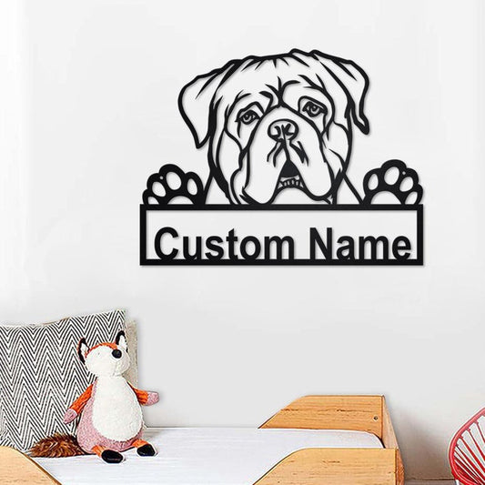 Personalized Dogue De Bordeaux Metal Sign, Dog Metal Wall Art, Dog Metal Wall Decor, Custom Dogue De Bordeaux Dog