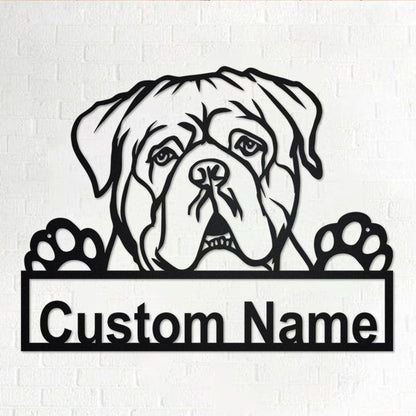 Personalized Dogue De Bordeaux Metal Sign, Dog Metal Wall Art, Dog Metal Wall Decor, Custom Dogue De Bordeaux Dog