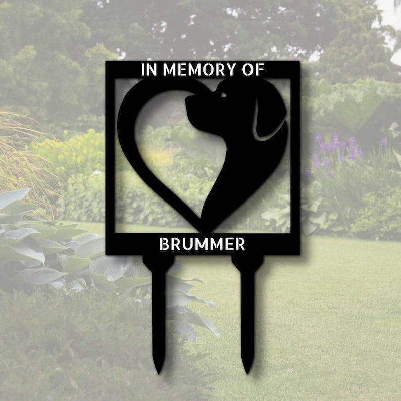 Godmerch- Cut Metal Sign- Personalized Dog Memorial Garden Stake, Loss Of Pet Gift, Pet Memorial Metal Sign