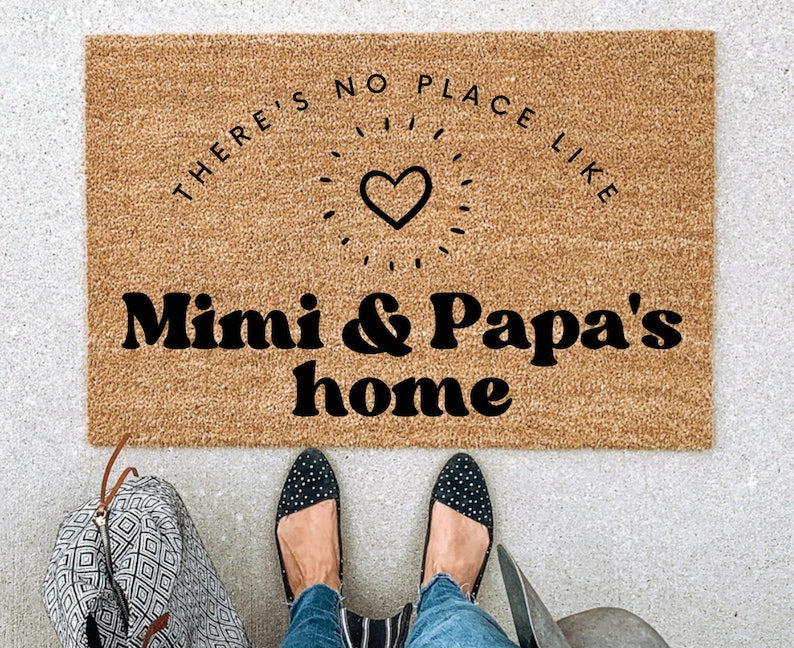Grandparent gift for grandma gift for grandpa Custom doormat mother's day gift housewarming gift customized door mat mom gift