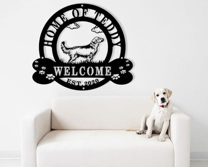 Custom GOLDEN RETRIEVER Dog Metal Wall Decor - Golden Retriever Gifts Funny- Decoration For living Room