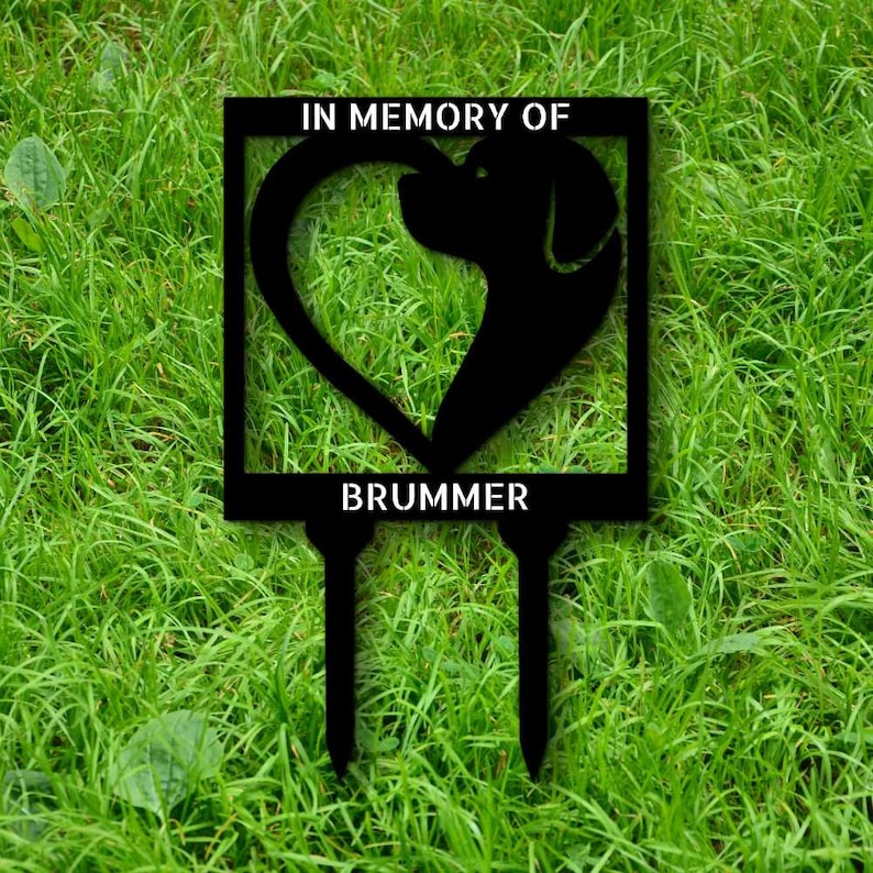Godmerch- Cut Metal Sign- Personalized Dog Memorial Garden Stake, Loss Of Pet Gift, Pet Memorial Metal Sign