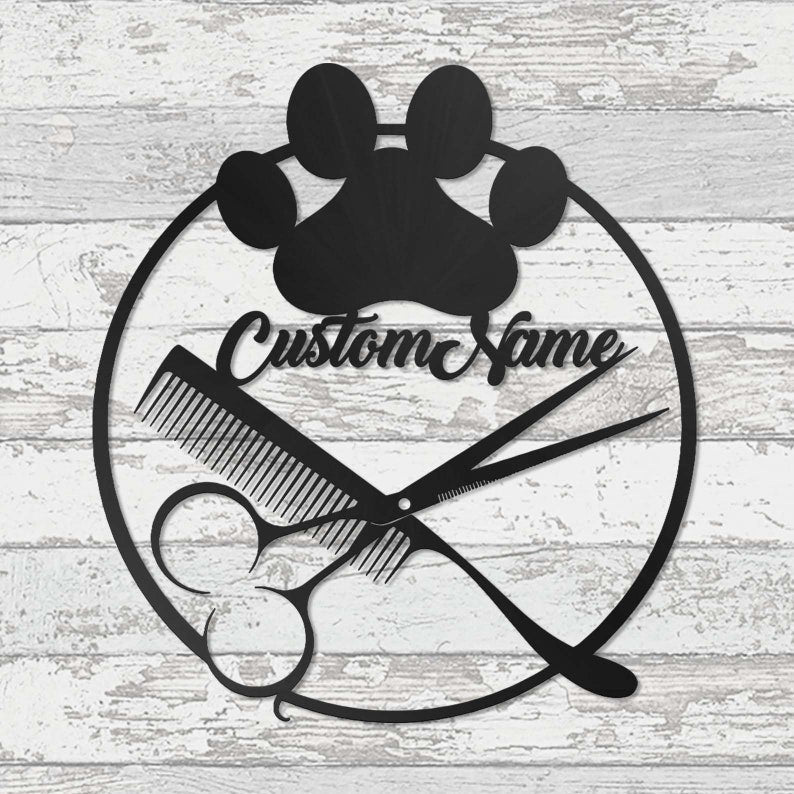 Godmerch- Cut Metal Sign- Custom Dog Grooming Metal Wall Art, Dog Hair Salon Home Decor, Gift For Dog Lover, Home Decor