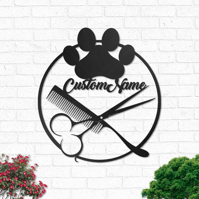 Godmerch- Cut Metal Sign- Custom Dog Grooming Metal Wall Art, Dog Hair Salon Home Decor, Gift For Dog Lover, Home Decor