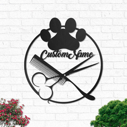 Godmerch- Cut Metal Sign- Custom Dog Grooming Metal Wall Art, Dog Hair Salon Home Decor, Gift For Dog Lover, Home Decor