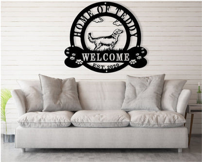 Custom GOLDEN RETRIEVER Dog Metal Wall Decor - Golden Retriever Gifts Funny- Decoration For living Room