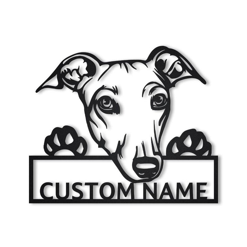 Personalized Greyhound Dog Metal Sign With LED Lights, Custom Greyhound Metal Sign, Birthday Gift