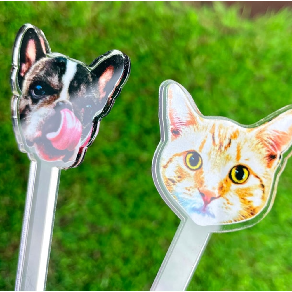 Print YOUR Dog Pet Stir Sticks, 2-sided Signature Drink, I Do Too & Dog Of Honor, Watercolor Acrylic Cocktail Stirrers