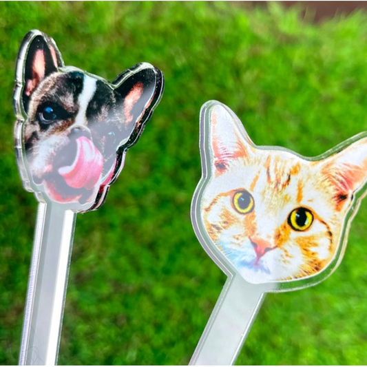 Print YOUR Dog Pet Stir Sticks, 2-sided Signature Drink, I Do Too & Dog Of Honor, Watercolor Acrylic Cocktail Stirrers