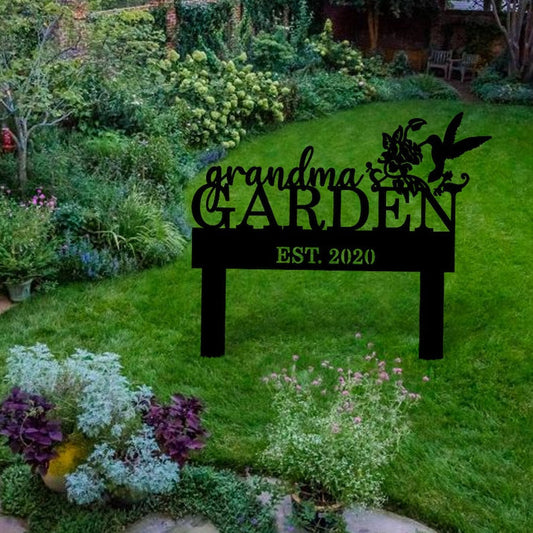 Personalized Metal Garden Sign For Grandma, Custom Garden Sign, Custom Gifts for Nana, Garden Sign, Mimi Garden Sign, Gigi Garden Sign