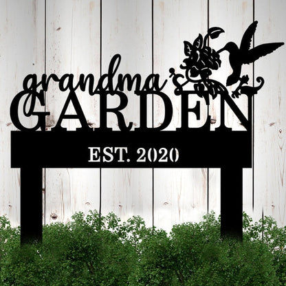 Personalized Metal Garden Sign For Grandma, Custom Garden Sign, Custom Gifts for Nana, Garden Sign, Mimi Garden Sign, Gigi Garden Sign