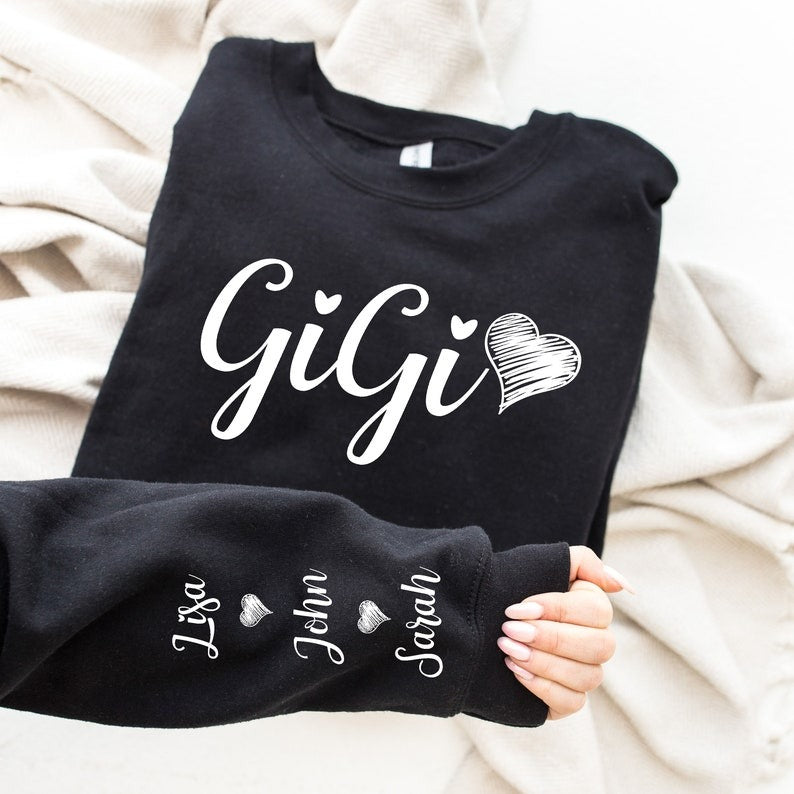 Personalized Gigi Sweatshirt, Gigi With Grandkids Names Crewneck, Gift For New Gigi