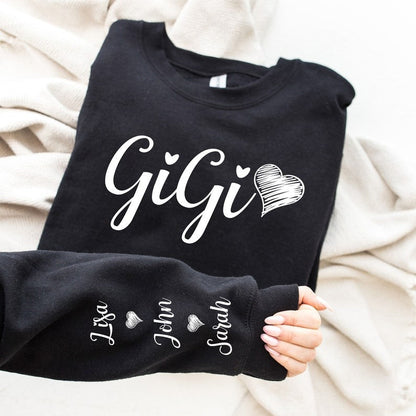 Personalized Gigi Sweatshirt, Gigi With Grandkids Names Crewneck, Gift For New Gigi