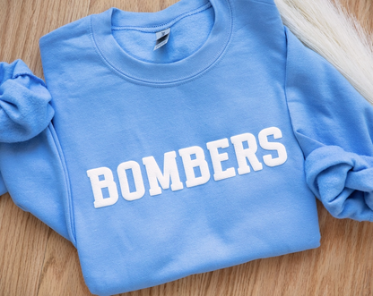 Custom Team Name Sweatshirt, Mascot Sweatshirt, Puff Print, Embossed Print, Gift for Mom, Christmas Gift Idea, School Spirit Sweatshirt
