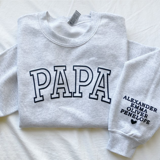 Personalized Mama Sweatshirt with Kid Names on Sleeve, Christmas Gift, Birthday Gift for Mom, New Mom Gift
