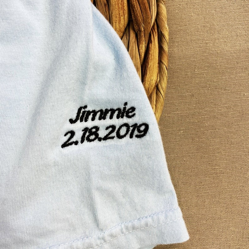 Personalized Dad Portrait Shirt, Embroidered Photos T-Shirt